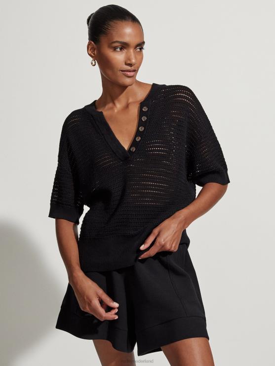 BD04L82 zwart callie gebreide top vrouwen Varley kleding BD04L82 zwart callie gebreide top vrouwen Varley kleding